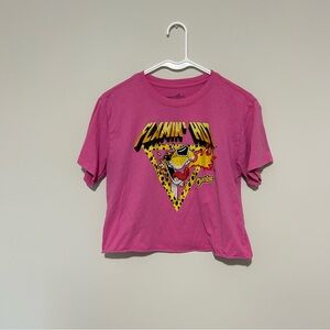 Pink Flamin' Hot Cheetos Crop Top Tee Shirt Size XS